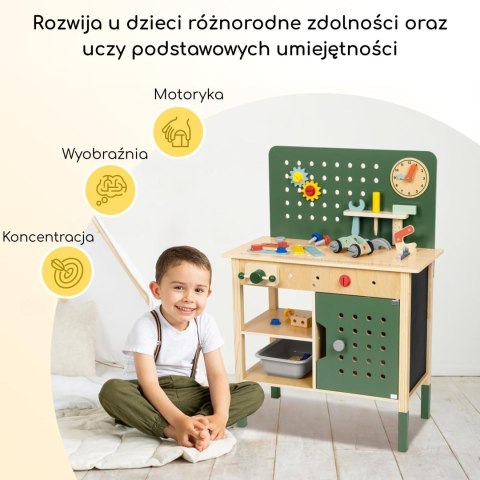  GREEN Drewniany Warsztat STEM Zestaw z Narzędziami