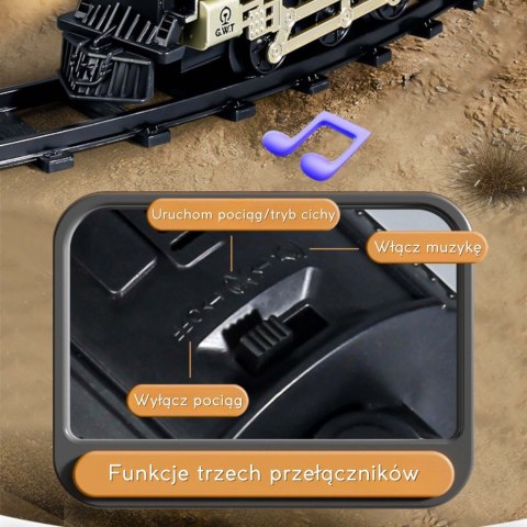  Klasyczny Pociąg Parowy Lokomotywa Tor XXL