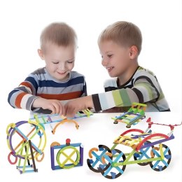  Klocki Konstrukcyjne Matematyczne 3D Edukacyjne 155 el.