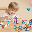  Klocki Magnetyczne Konstrukcyjne 3D Zestaw Edukacyjny Tor Kulkowy Kulodrom 126el.