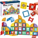  Klocki Magnetyczne Konstrukcyjne 3D Zestaw Edukacyjny Zamek 100el.