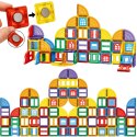  Klocki Magnetyczne Konstrukcyjne 3D Zestaw Edukacyjny Zamek 100el.