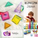  Klocki Magnetyczne Konstrukcyjne 3D Zestaw Edukacyjny Zamek Pojazdy110el..