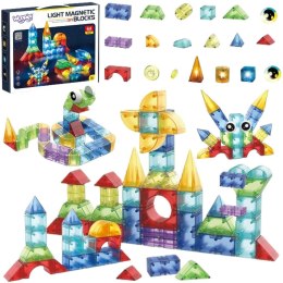  Klocki Magnetyczne Konstrukcyjne Sześciany 3D Zestaw Edukacyjny 63 el.