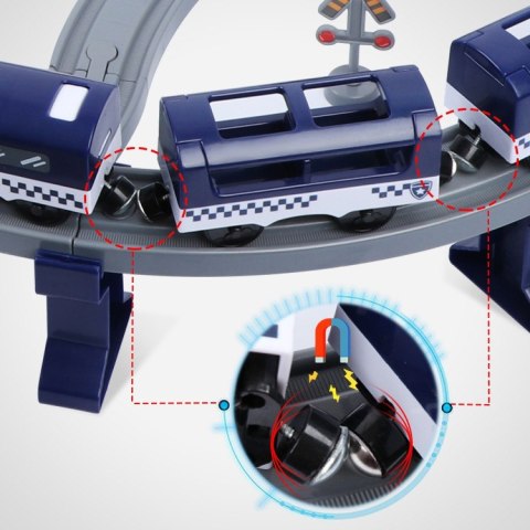  Kolejka Elektryczna Tor Samochodowy Komisariat Policji Helikopter Auta 92 el.