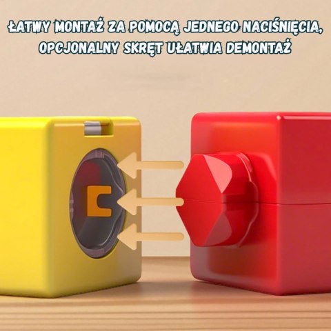  Magiczna Kolejka Kostkowa Klocki Konstrukcyjne Tor Antygrawitacyjny Magnetyczny 18el..