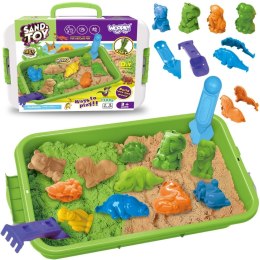  Piasek Kinetyczny 1,5 kg Zestaw XXL ZOO Safari Stolik z Foremkami