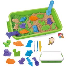  Piasek Kinetyczny 1,5 kg Zestaw XXL ZOO Safari Stolik z Foremkami
