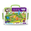  Piasek Kinetyczny 1,5 kg Zestaw XXL ZOO Safari Stolik z Foremkami