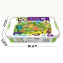  Piasek Kinetyczny 1,5 kg Zestaw XXL ZOO Safari Stolik z Foremkami