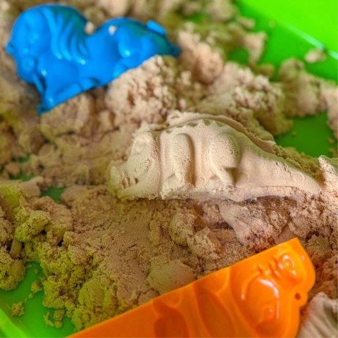  Piasek Kinetyczny 1,5 kg Zestaw XXL ZOO Safari Stolik z Foremkami