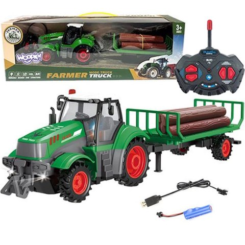  Traktor z Przyczepą na Pilota Sterowany RC - Skala 1:24