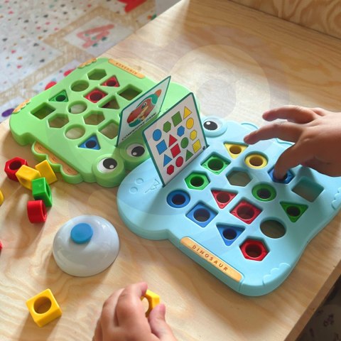 Układanka Montessori Dinozaur Gra Zręcznościowa Dopasuj Kształty