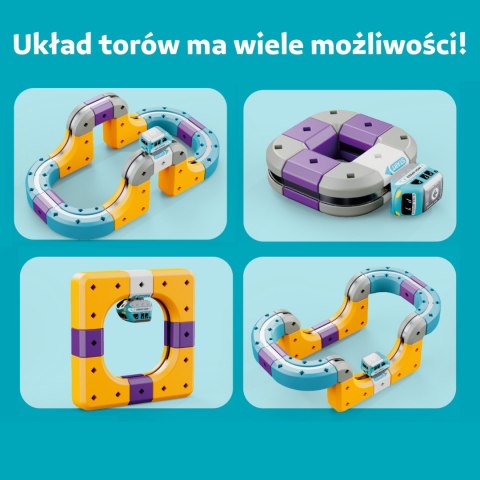  Zestaw Konstrukcyjny Magnetyczny Tor Kolejowy z Efektem Przyciągania 38 el.
