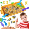  Zestaw Piasek Kinetyczny Plac Budowy w Walizce Pojazdy 1kg