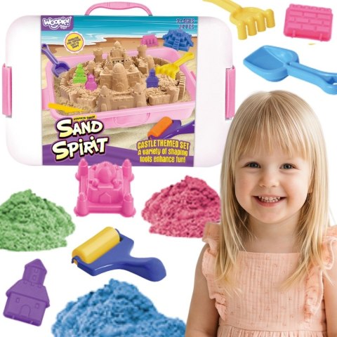  Zestaw Piasek Kinetyczny SAND SPIRIT Zamek 24 el.