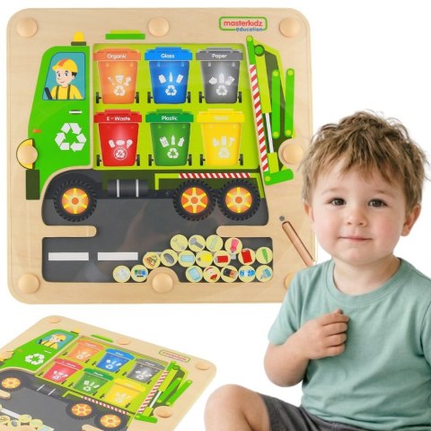  Tablica Magnetyczna Segregowanie Odpadów Ciężarówka do Recyklingu Montessori