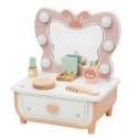 TOOKY TOY Drewniana Toaletka Motylek Akcesoria Lustro z Oświetleniem LED + Kosmetyki