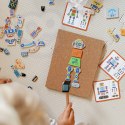  Drewniana Przybijanka Roboty 45 elementów Montessori