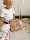  Drewniana Przybijanka Roboty 45 elementów Montessori