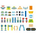  Drewniana Przybijanka Roboty 45 elementów Montessori