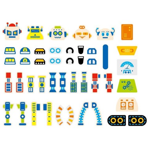  Drewniana Przybijanka Roboty 45 elementów Montessori