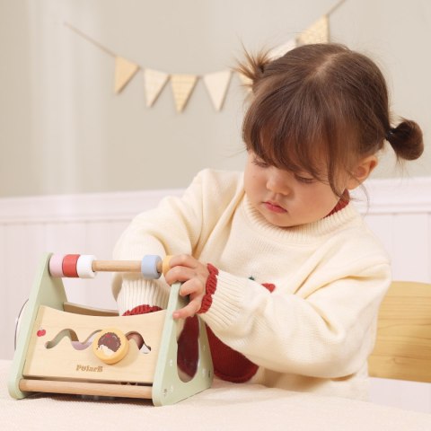  Drewniana Układanka Sorter Kształtów Montessori Klocki Liczydło PolarB
