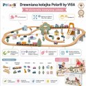  PolarB Drewniana kolejka dla dzieci Pociąg Tor 90 elementów
