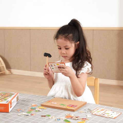  Przybijanka Drewniana Farma Tablica Korkowa Montessori