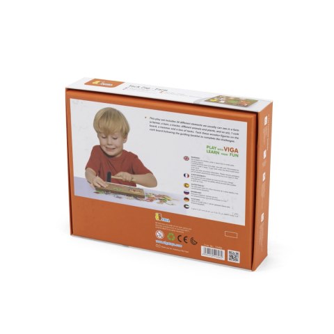  Przybijanka Drewniana Farma Tablica Korkowa Montessori
