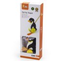  TOYS Drewniany Pchacz Pingwin Zabawka na Kiju do Pchania na Roczek