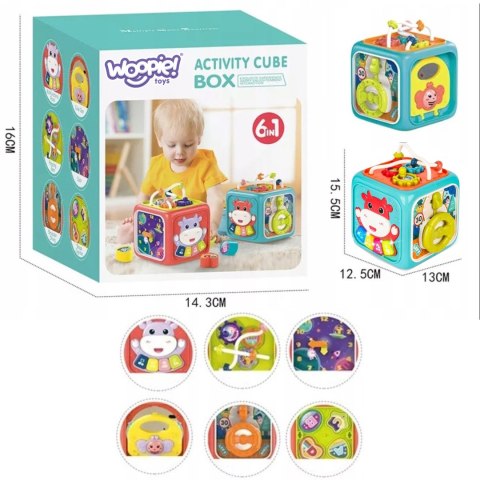  BABY Interaktywna Kostka Sensoryczna Edukacyjna Montessori Sorter 6w1