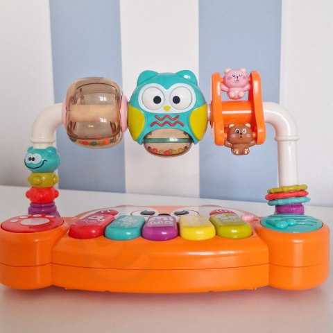  BABY Interaktywne Pianino Edukacyjne Sensoryczne Lisek LED Grzechotki