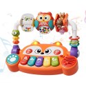  BABY Interaktywne Pianino Edukacyjne Sensoryczne Lisek LED Grzechotki