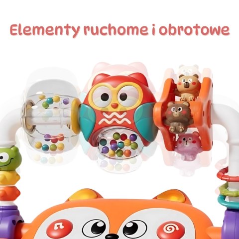  BABY Interaktywne Pianino Edukacyjne Sensoryczne Lisek LED Grzechotki