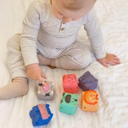  BABY Klocki Sensoryczne Zwierzątka Układanka do Ściskania + Dźwięk 6 el.