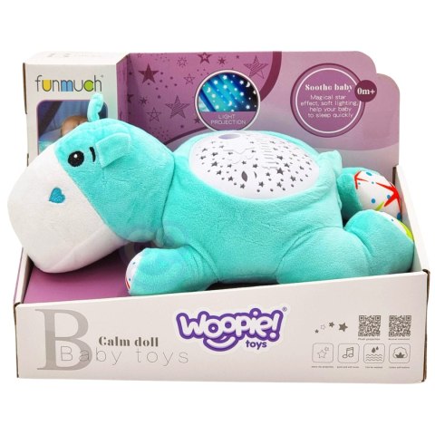  BABY Przytulanka Projektor 2w1 Usypiacz Hipopotam