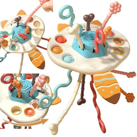  BABY Zabawka Sensoryczna Montessori Gryzak Grzechotka Wielofunkcyjny Lis