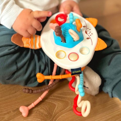  BABY Zabawka Sensoryczna Montessori Gryzak Grzechotka Wielofunkcyjny Lis