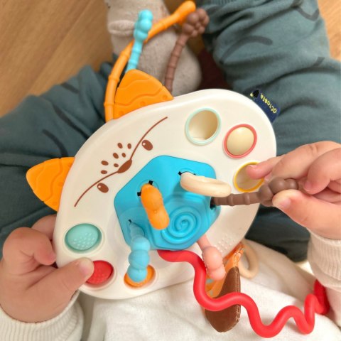  BABY Zabawka Sensoryczna Montessori Gryzak Grzechotka Wielofunkcyjny Lis