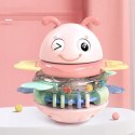  Baby Wańka Wstańka Zabawka Sensoryczna 2w1 Grzechotka Gryzak Różowa