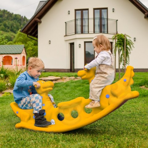  Bujak Wieloosobowy Dino Huśtawka Równoważna Żółta