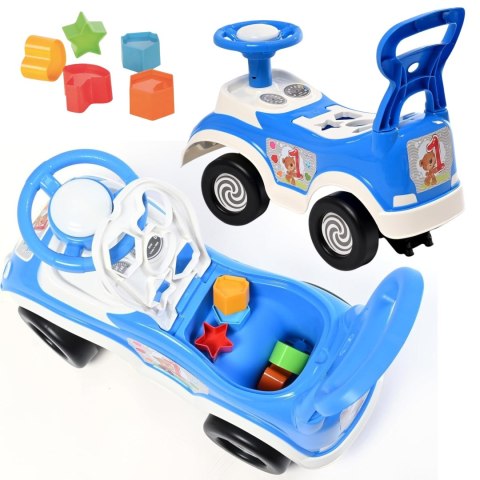  Jeździk 4w1 Sorter Pchacz Chodzik + Klakson Schowek