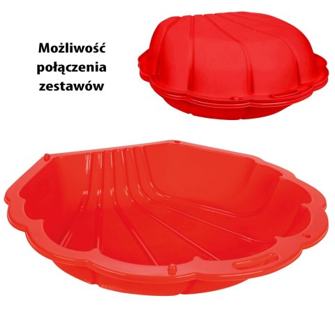  Piaskownica Basen Muszelka Czerwona 3w1 Suchy Basen 1 szt.