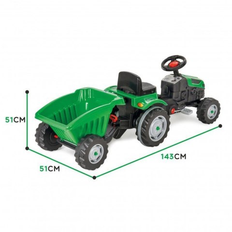 Traktor na Pedały Farmer GoTrac MAXI z Przyczepą Ciche Koła