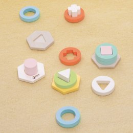 CLASSIC WORLD Sorter Montessori Kształtów i Kolorów Układanka Wieża