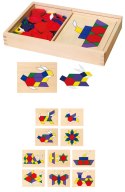  Drewniana Mozaika Geometryczna Klocki Dienesa Układanka Logiczna Montessori148 el