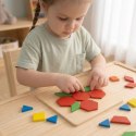  Drewniana Mozaika Geometryczna Klocki Dienesa Układanka Logiczna Montessori148 el