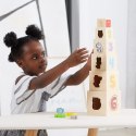  Drewniana Piramidka Edukacyjna Montessori Sorter Klocki Układanka