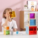  Drewniana Piramidka Edukacyjna Montessori Sorter Klocki Układanka